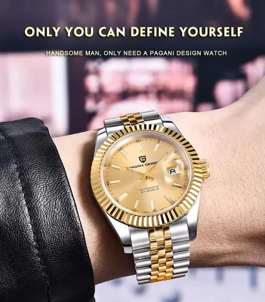 Pagani design 2026 datejust luksusowy męski zegarek mechaniczny pd-1645