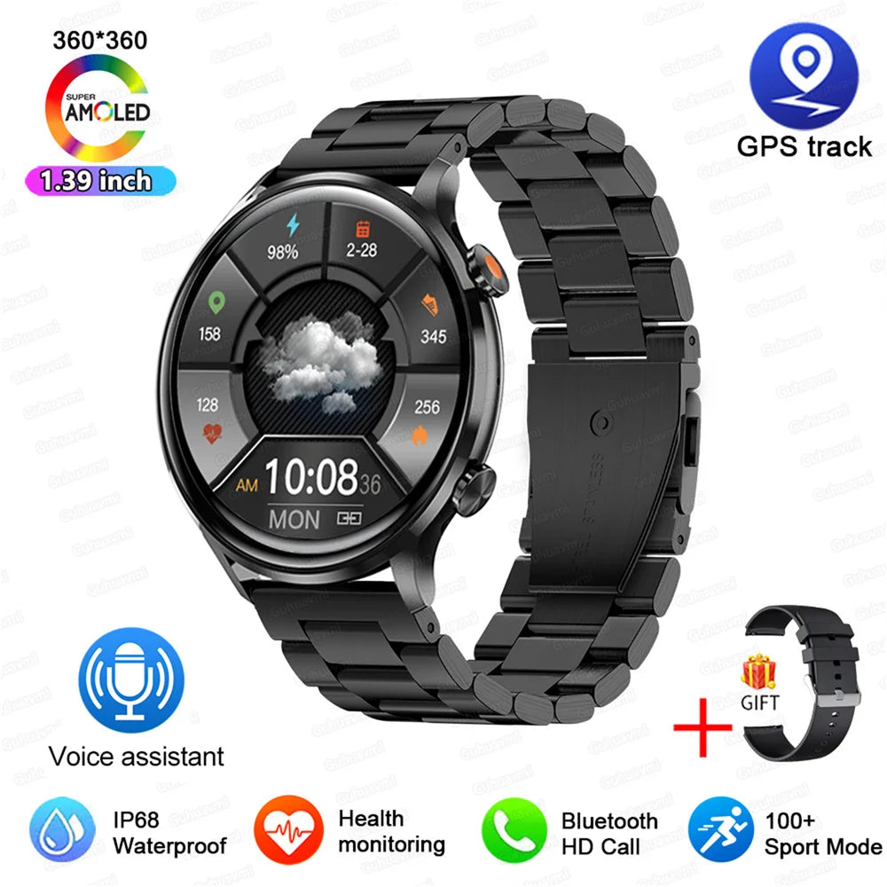 Vabena 2026 smartwatch dla kobiet i mężczyzn | amoled, gps, ip68