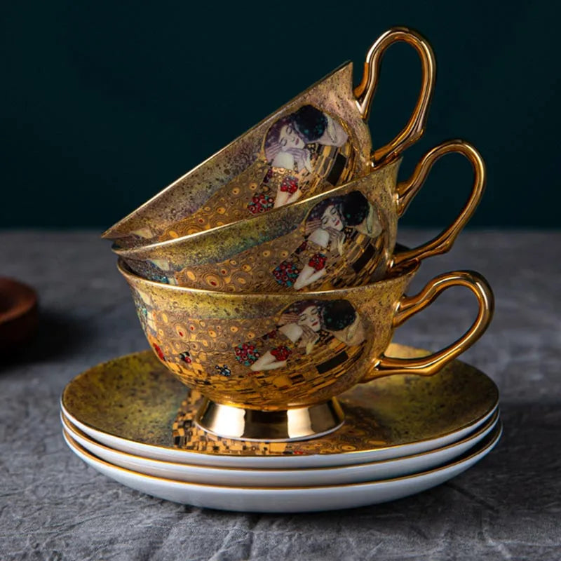 Vabena Luxury European Bone China Coffee & Tea Set - Elegant Tableware