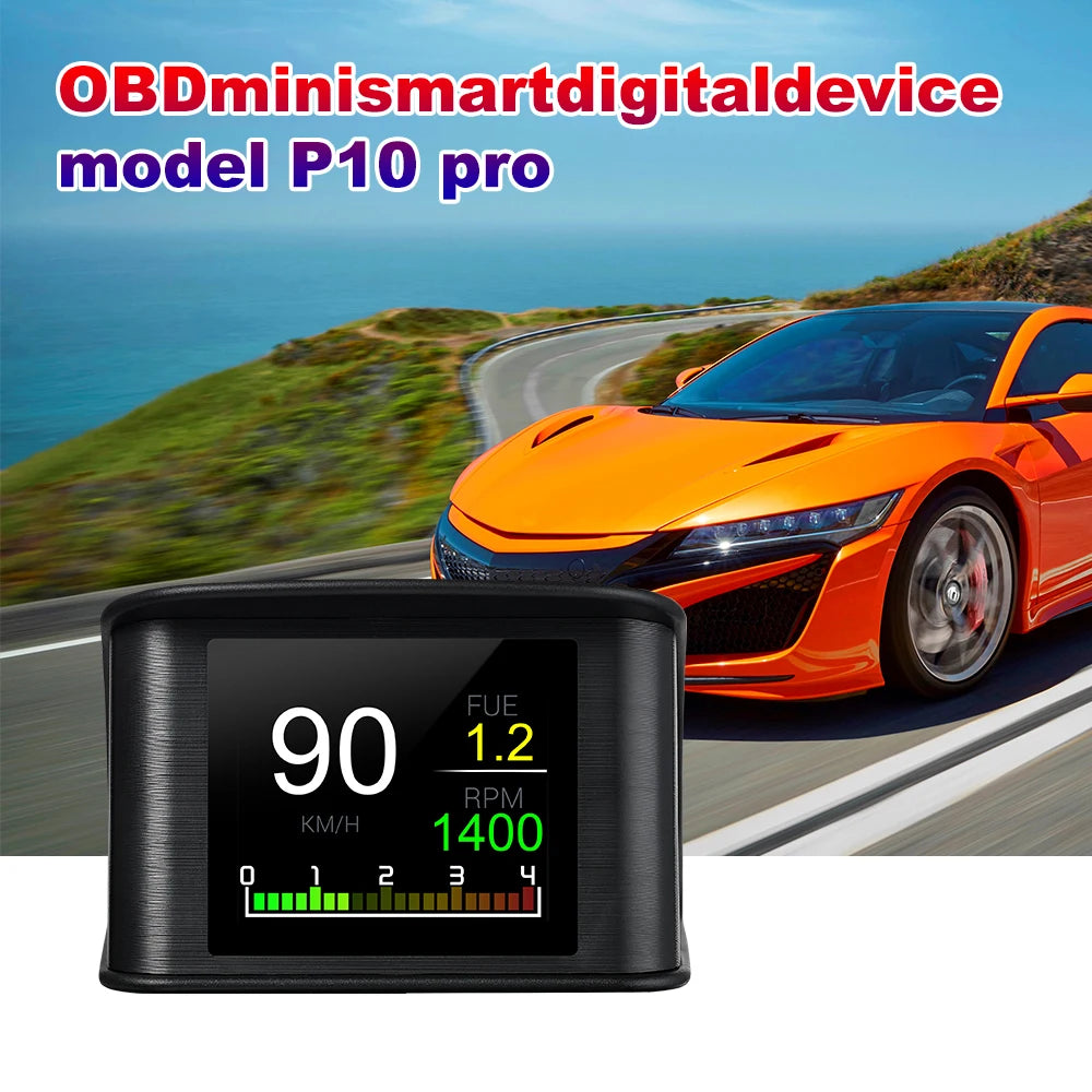 P10 pro wyświetlacz hud obd2 - inteligentny licznik cyfrowy prędkościomierz