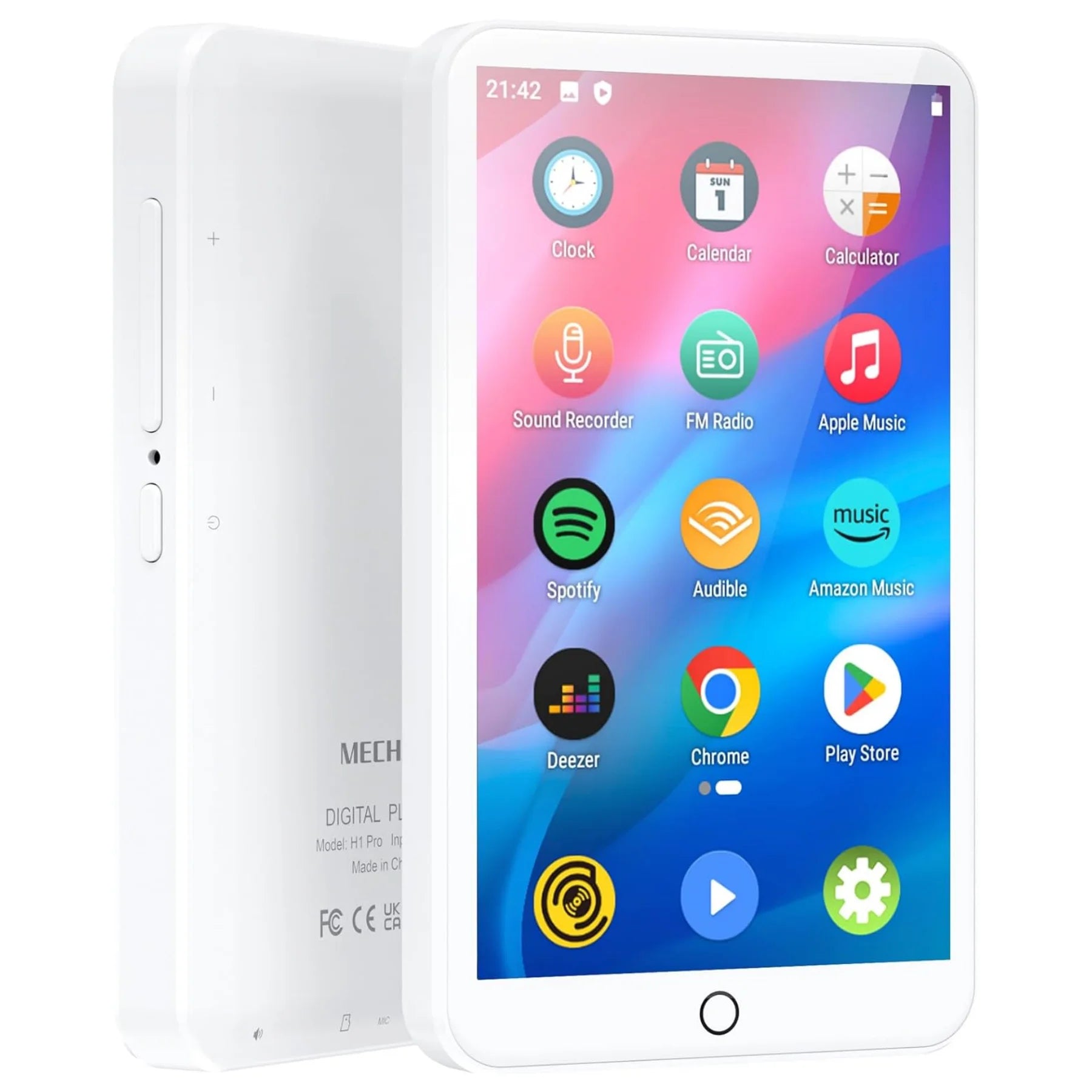 Odtwarzacz mp3/mp4 mechen android 9.0 | bluetooth, wifi, spotify | 512 gb - biały