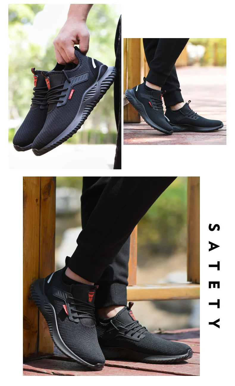 Vabena Indestructible Steel Toe Work Sneakers for Men & Women | Safety Footwear