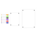 Vabena Clear Acrylic Magnetic Fridge Calendar | Weekly & Monthly Dry Erase Board