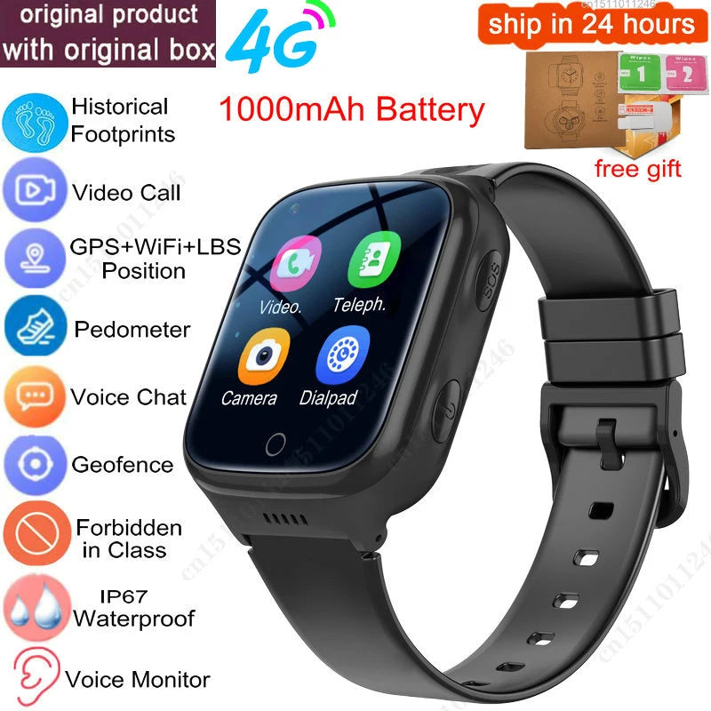 Zegarek smartwatch kgg 4g dla dzieci | gps, rozmowy wideo i sos