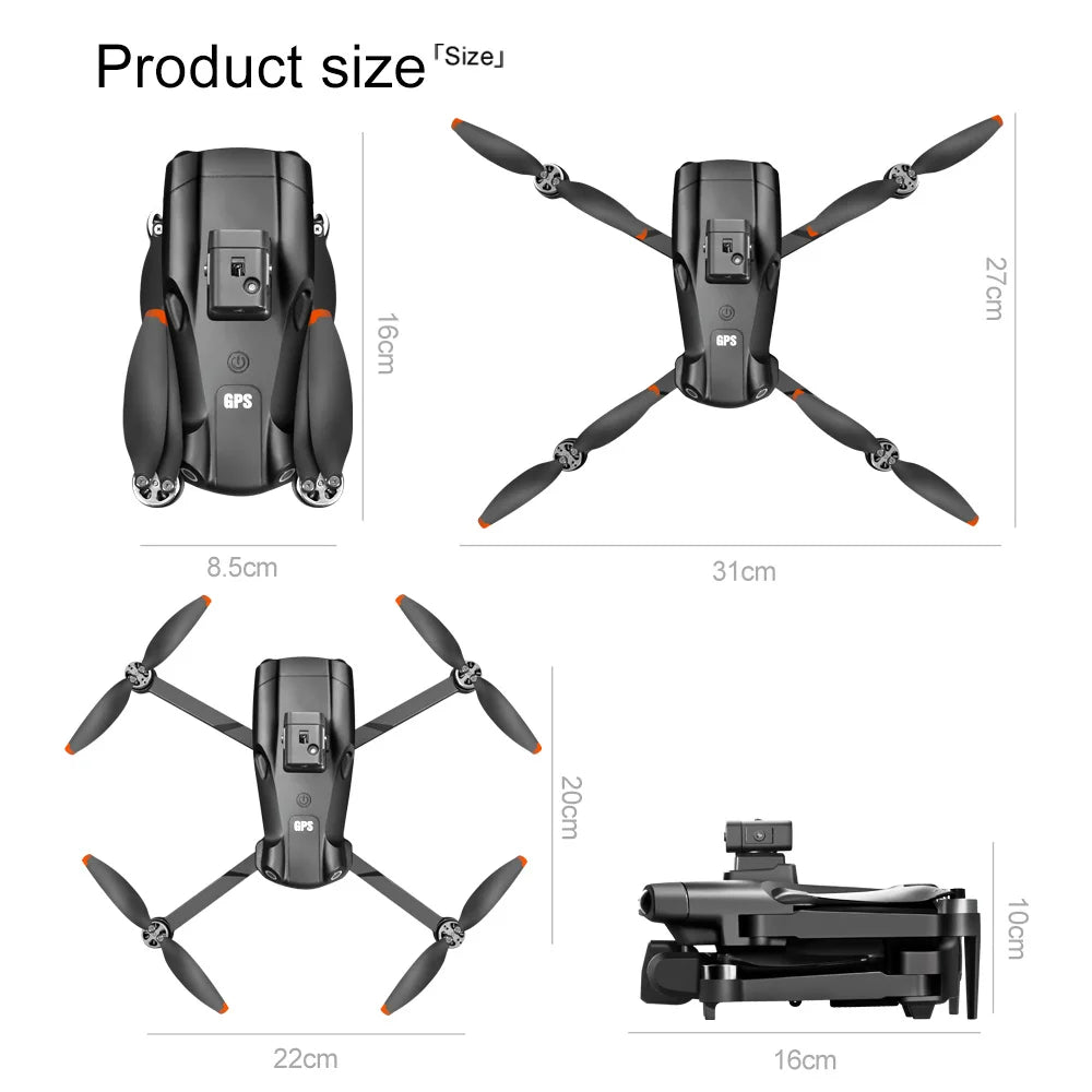 Lenovo V198Max GPS Drone | 4K/8K Dual Camera 5G FPV RC