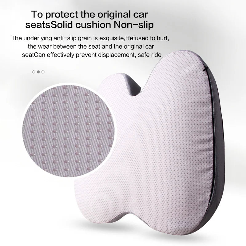Orthopedic Memory Foam Seat Cushion for Tailbone, Sciatica & Prostate Relief | Non-Slip Pad