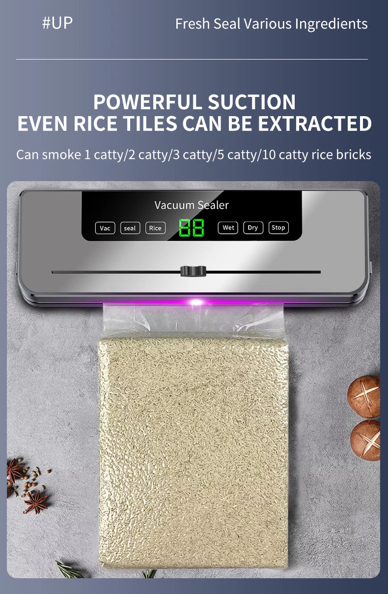 Electric Vacuum Sealer Machine | Dry & Wet Food Preservation