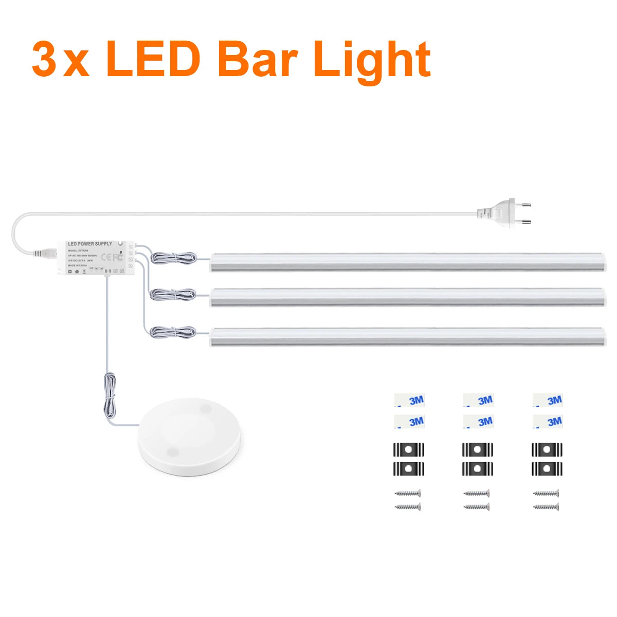 Smart Wireless LED Cabinet Lights: Motion & Touch Sensor for Kitchen & Wardrobe