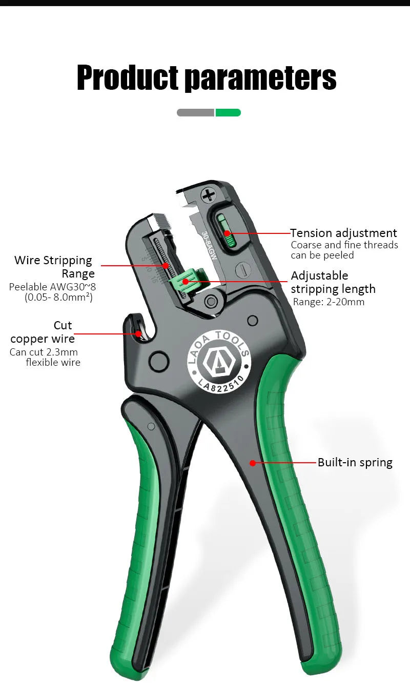 LAOA Automatic Wire Stripping Pliers - Multifunctional Electrician Tool
