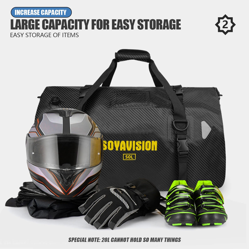 Wodoodporna torba motocyklowa na bagaż | suchy plecak rolowany | 20l, 40l, 66l