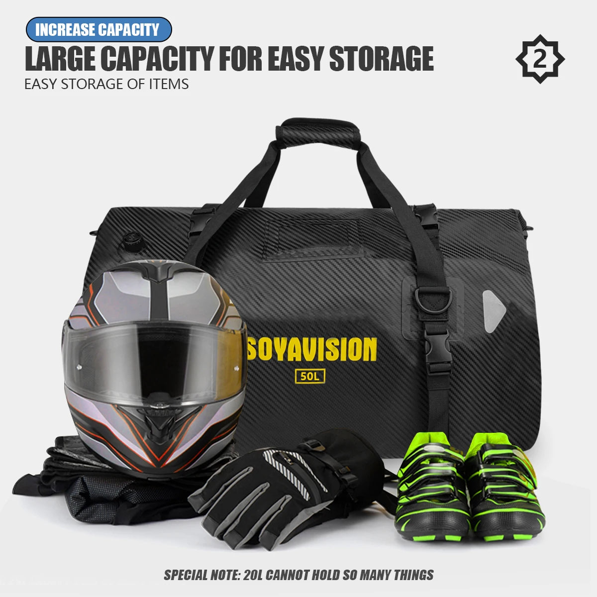 Wodoodporna torba motocyklowa na bagaż | suchy plecak rolowany | 20l, 40l, 66l