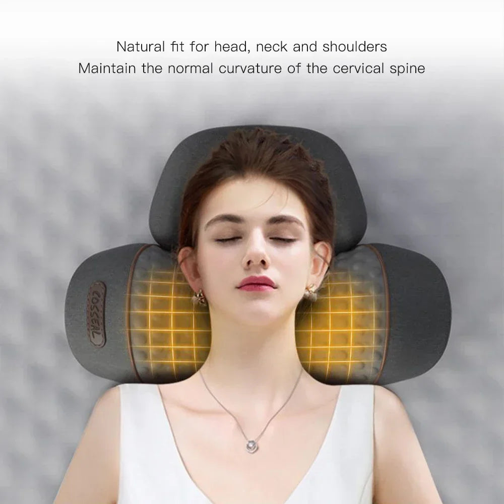 Electric Neck Massager Pillow with Heat & Traction | Cervical Pain Relief