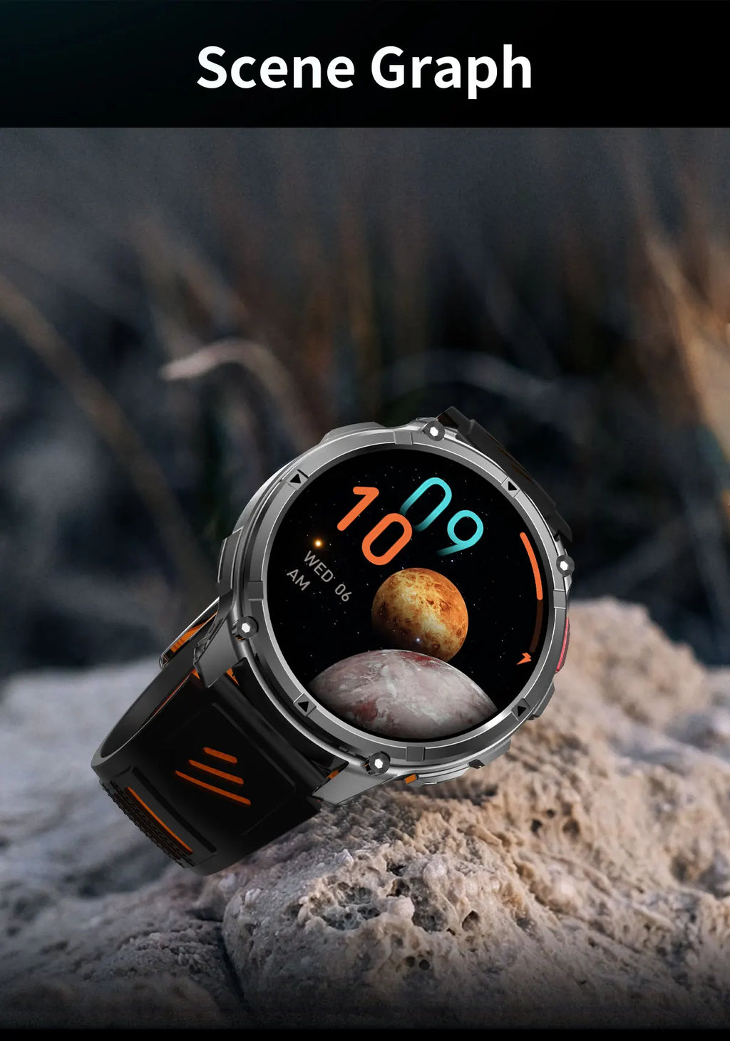 T-rex3 pro smartwatch | bateria 1100mah, gps, wodoodporny 5atm, wojskowy standard