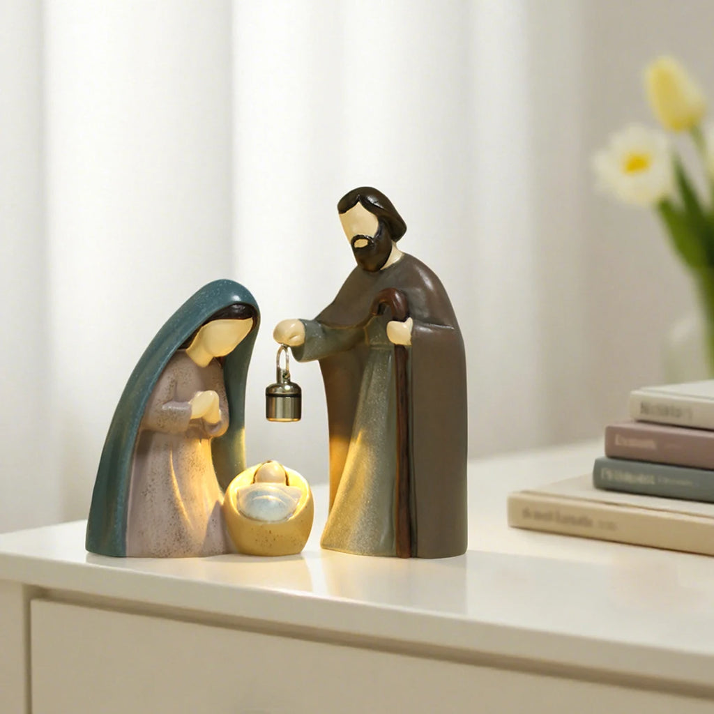 Luminous Nativity Scene Ornament Set - Holiday Decor