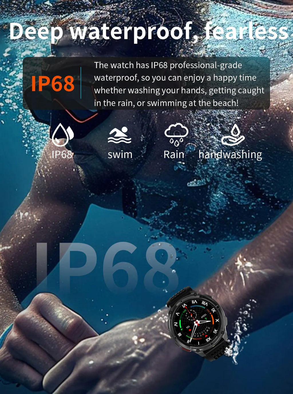 T-rex3 pro smartwatch | bateria 1100mah, gps, wodoodporny 5atm, wojskowy standard