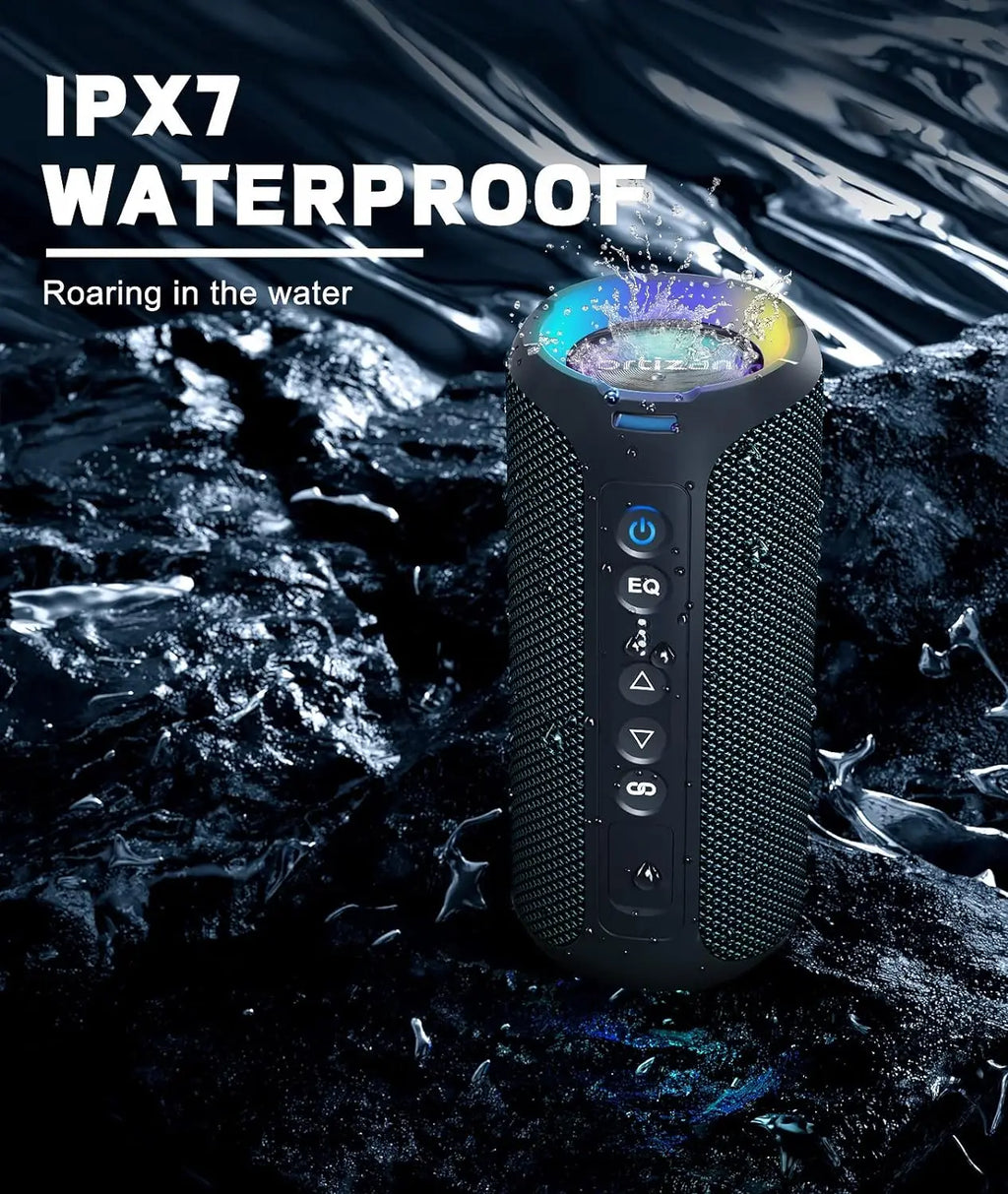 Ortizan głośnik bluetooth 40w wzmocniony bas ip7 wodoodporny zewnętrzny