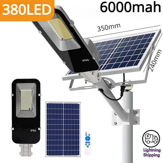 Latarnia uliczna solarna 200w - zewnętrzna, wodoodporna, automatyczna