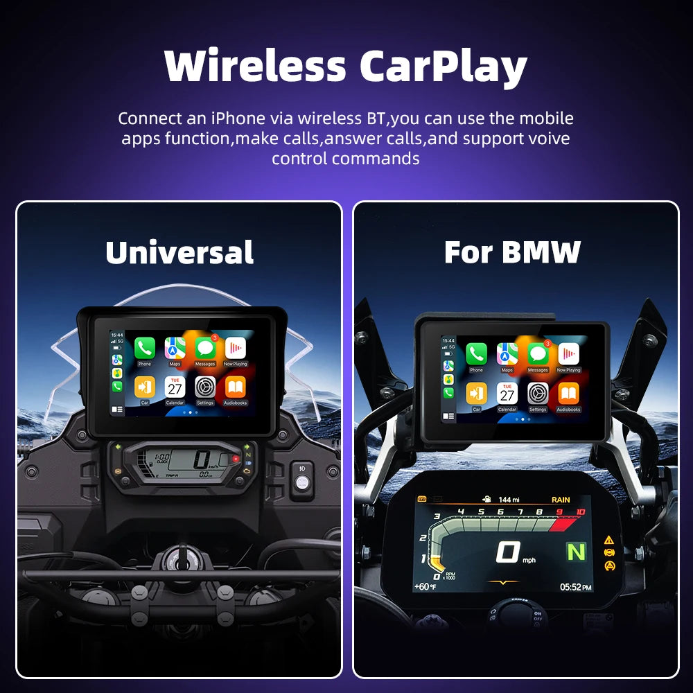 Ekiy bezprzewodowa nawigacja carplay android auto dla motocykli bmw gs & xr