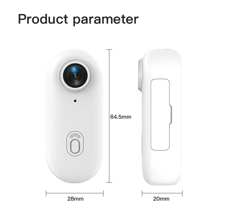 Kamera sportowa 4k mini wifi magnetyczna pov wodoodporna do vlogowania