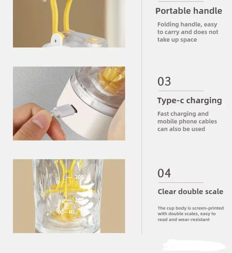 Elektryczny shaker proteinowy 650ml - automatyczny kubek do gładkich napojów