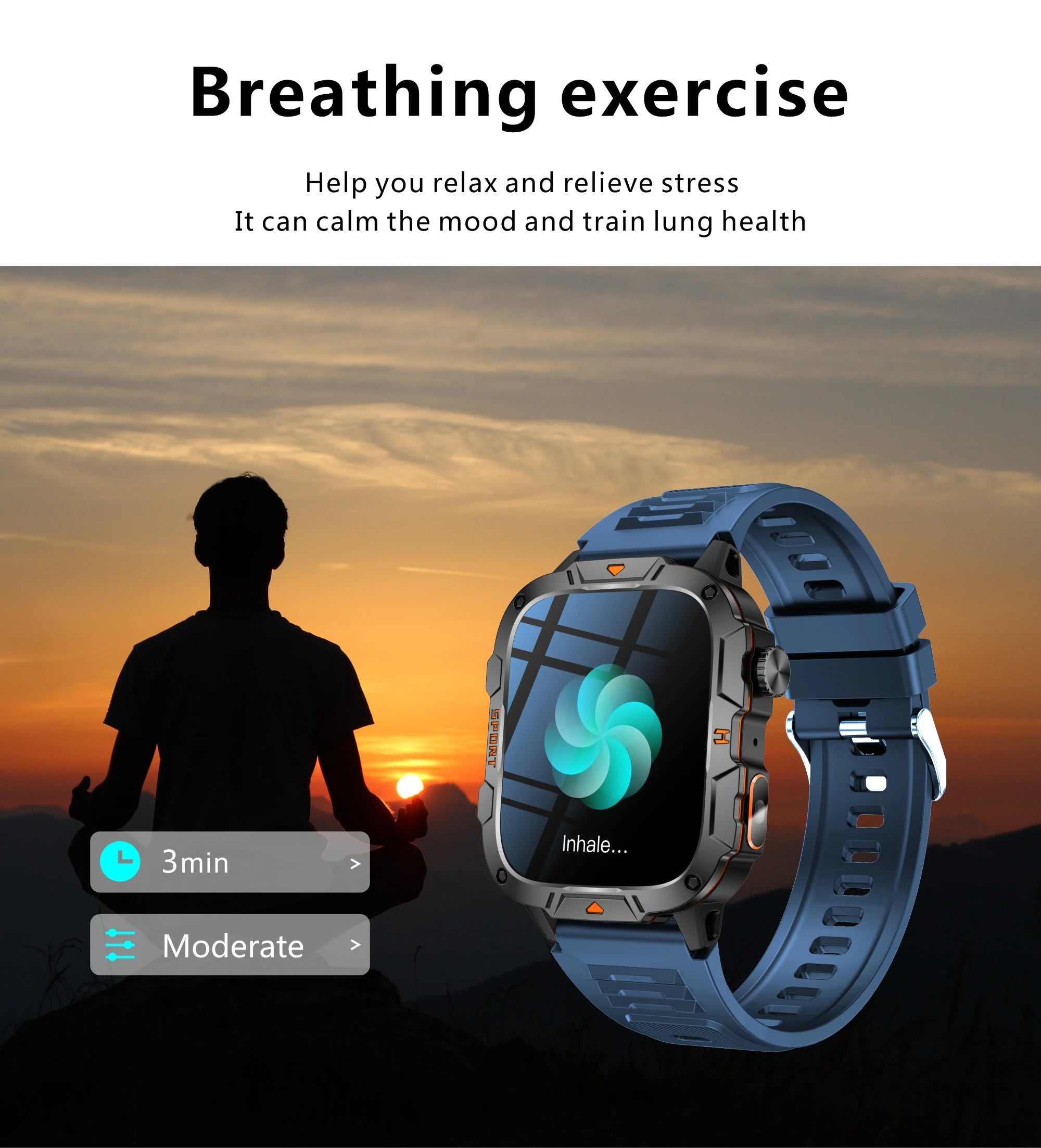 Wojskowy smartwatch dla mężczyzn | wyświetlacz amoled | taktyczny zegarek 5atm