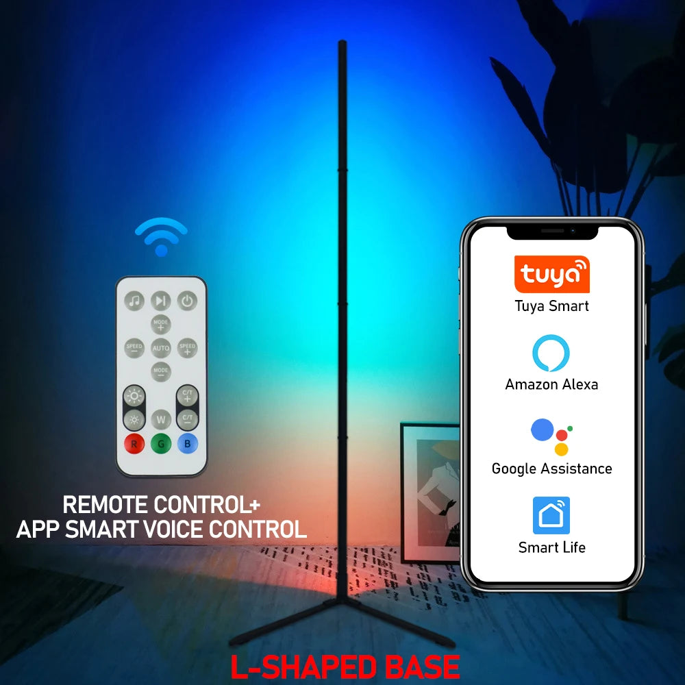 Smart RGBIC Nordic Floor Lamp | Tuya App Control & Gaming Mood Light