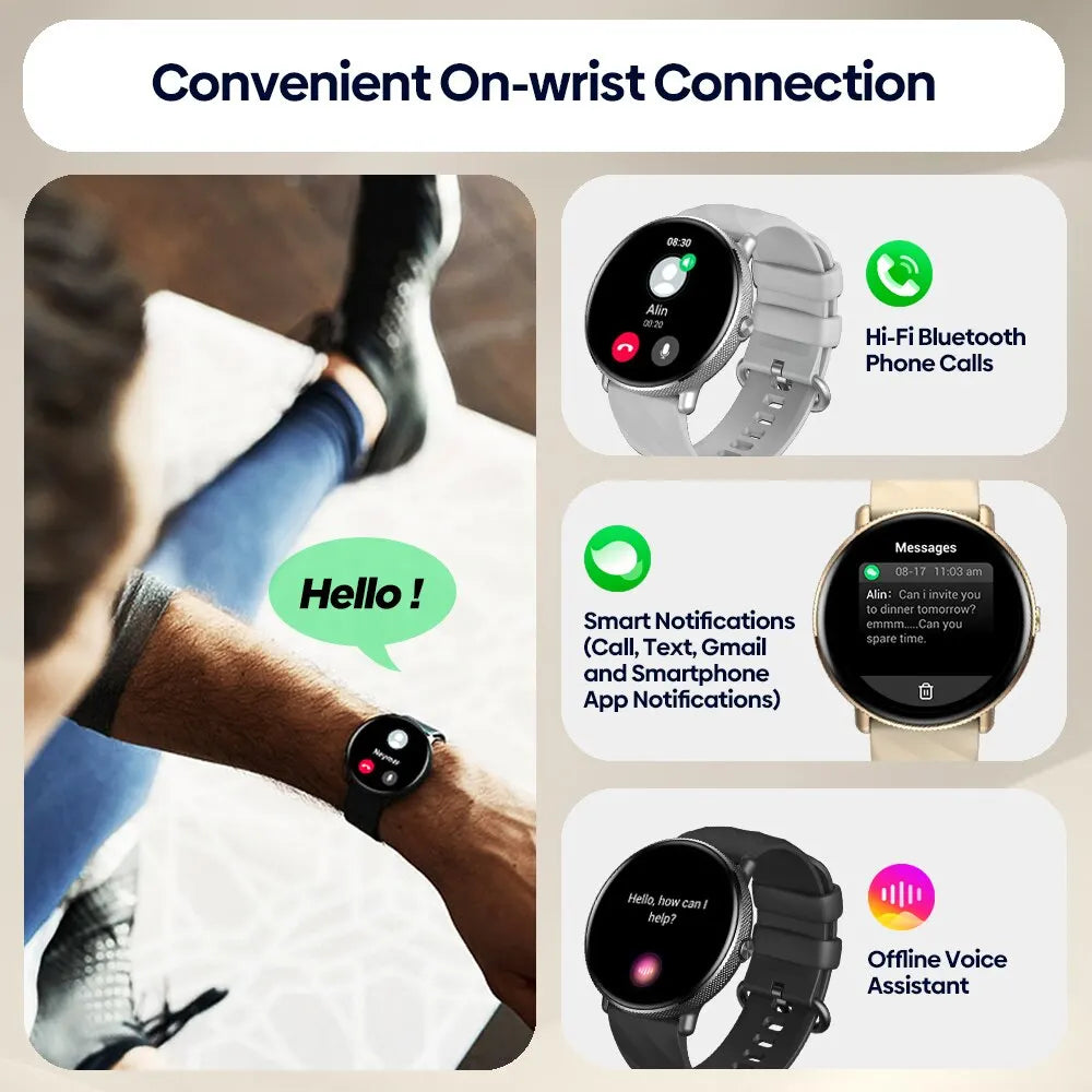 Zeblaze gtr 3 pro: smartwatch z połączeniami głosowymi, wyświetlaczem amoled i ramą ze stali 316l