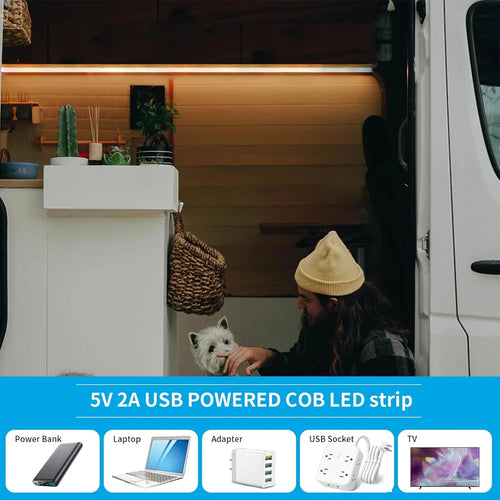 Taśma led cenfaya usb tuya zigbee cob 1m/2m | inteligentne oświetlenie domowe