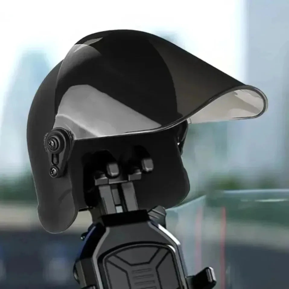Wodoodporny uchwyt na telefon do motocykla z osłoną przeciwsłoneczną i ochroną przed deszczem