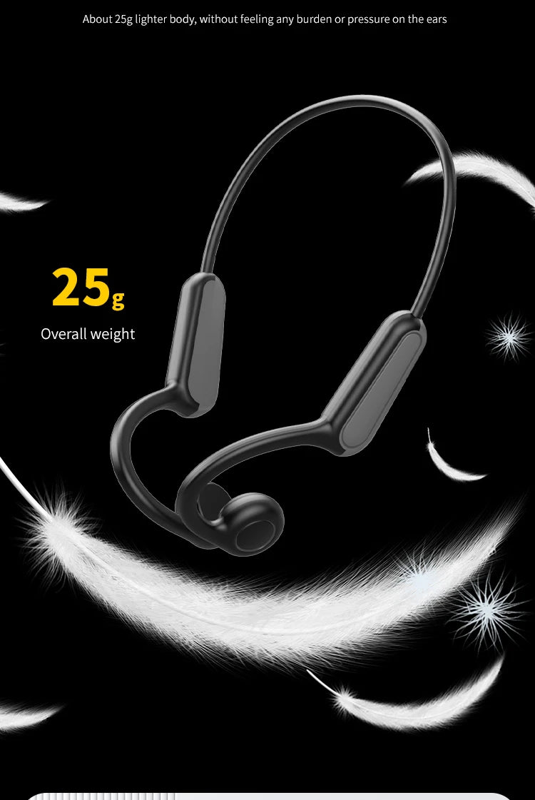 Słuchawki z przewodnictwem kostnym b8 | sportowe bezprzewodowe bluetooth 5.3 ipx5