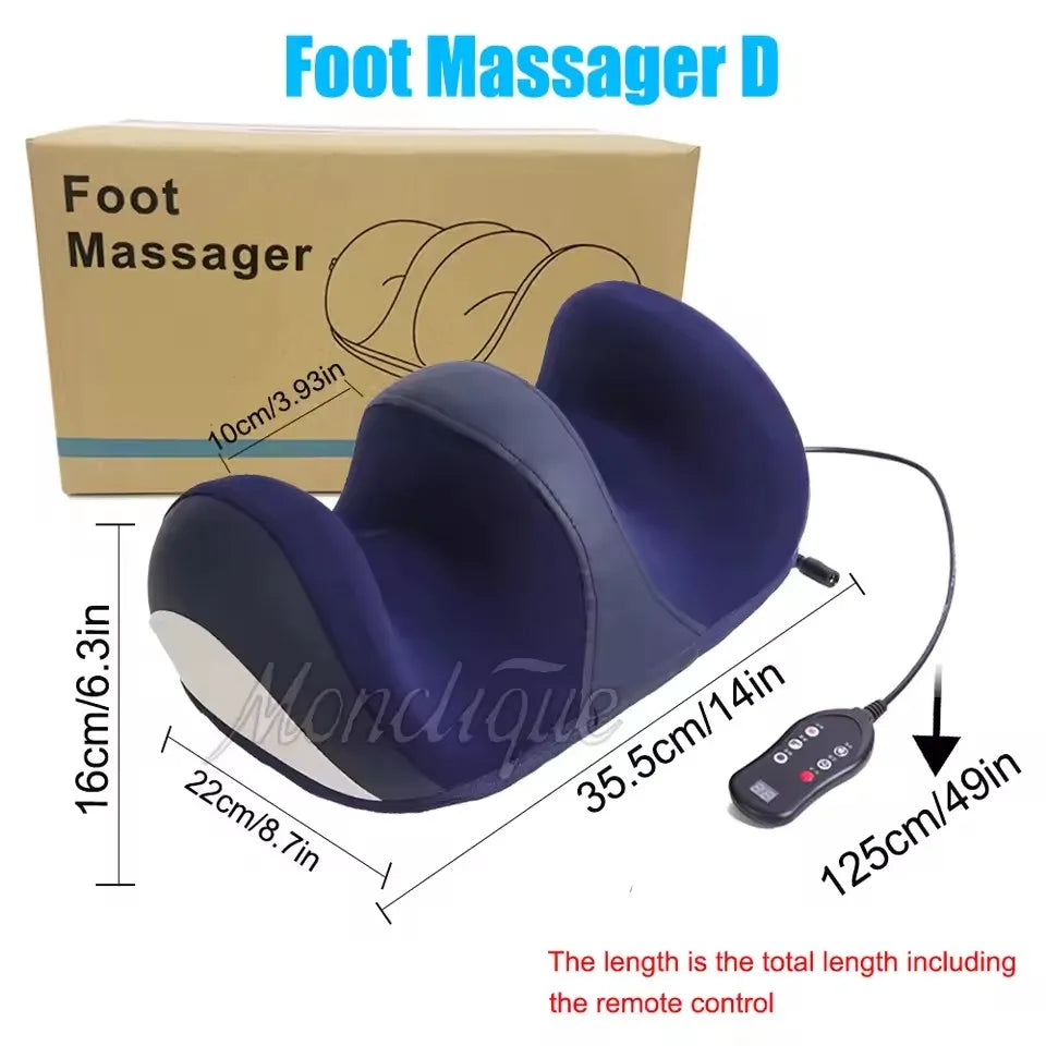 Extra Large Electric Foot & Calf Massager with Heat, Shiatsu & Kneading | Deep Muscle Relief
