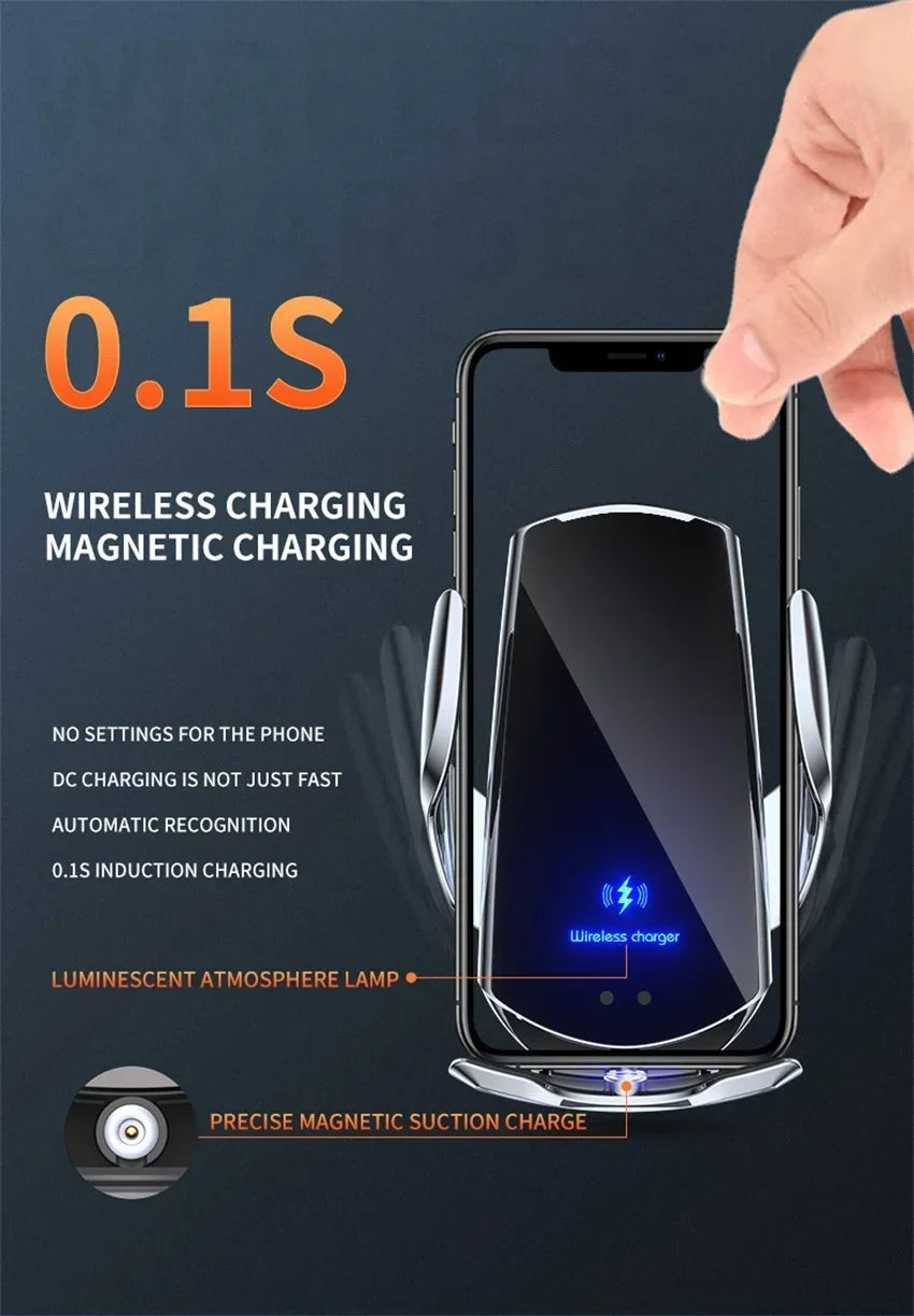 Vikefon 15w magnetyczna bezprzewodowa ładowarka samochodowa i uchwyt na telefon | szybkie ładowanie
