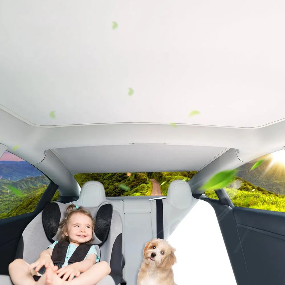 Osłony przeciwsłoneczne dachu do tesli model 3 highland 2026 i modelu y | blokada ciepła tkaniną ice cloth