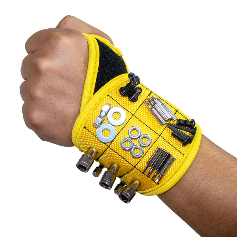Magnetic Wristband Tool Holder with 9 Powerful Magnets for Screws, Nails, Bits