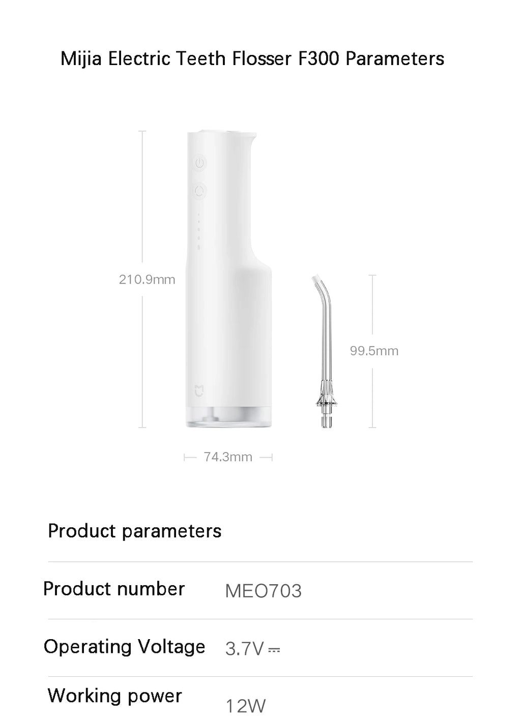 Mijia xiaomi f300 przenośny irygator do zębów - głębokie czyszczenie jamy ustnej