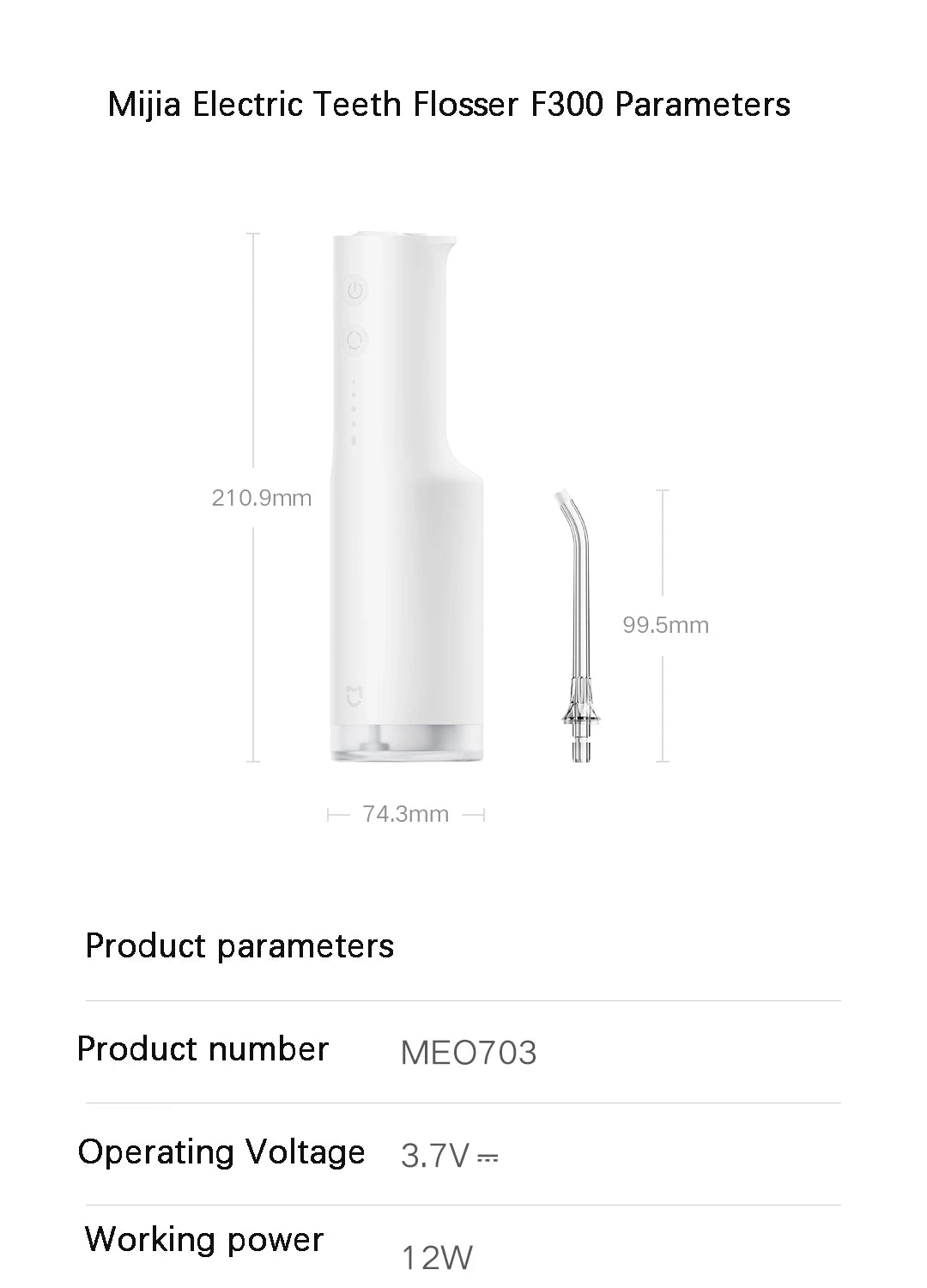 Mijia xiaomi f300 przenośny irygator do zębów - głębokie czyszczenie jamy ustnej