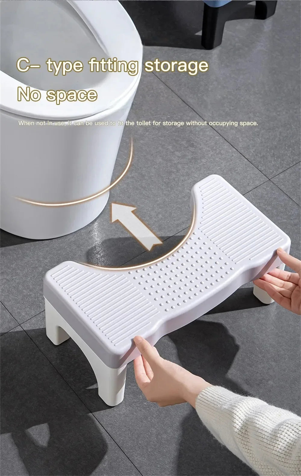 Ergonomiczny podnóżek toaletowy dla dzieci, kobiet w ciąży i osób starszych