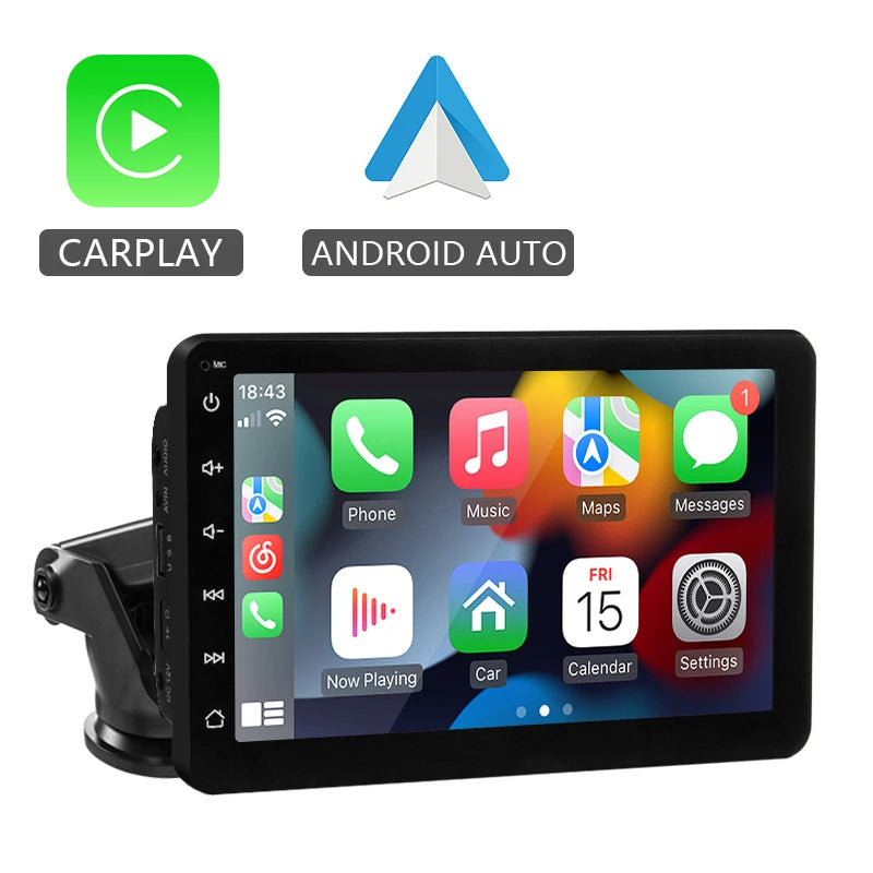 Przenośne radio samochodowe hippcron 7 cali z bezprzewodowym carplay i android auto