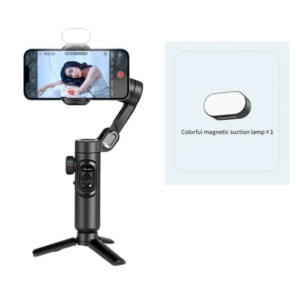 Stabilizator gimbalowy aochuan 3-osiowy do smartfonów z lampą led