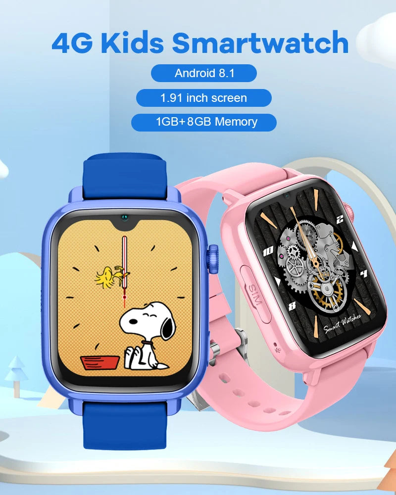 Dziecięcy smartwatch 4g z gps, wideorozmowami i sos | telefon zegarek dla dzieci
