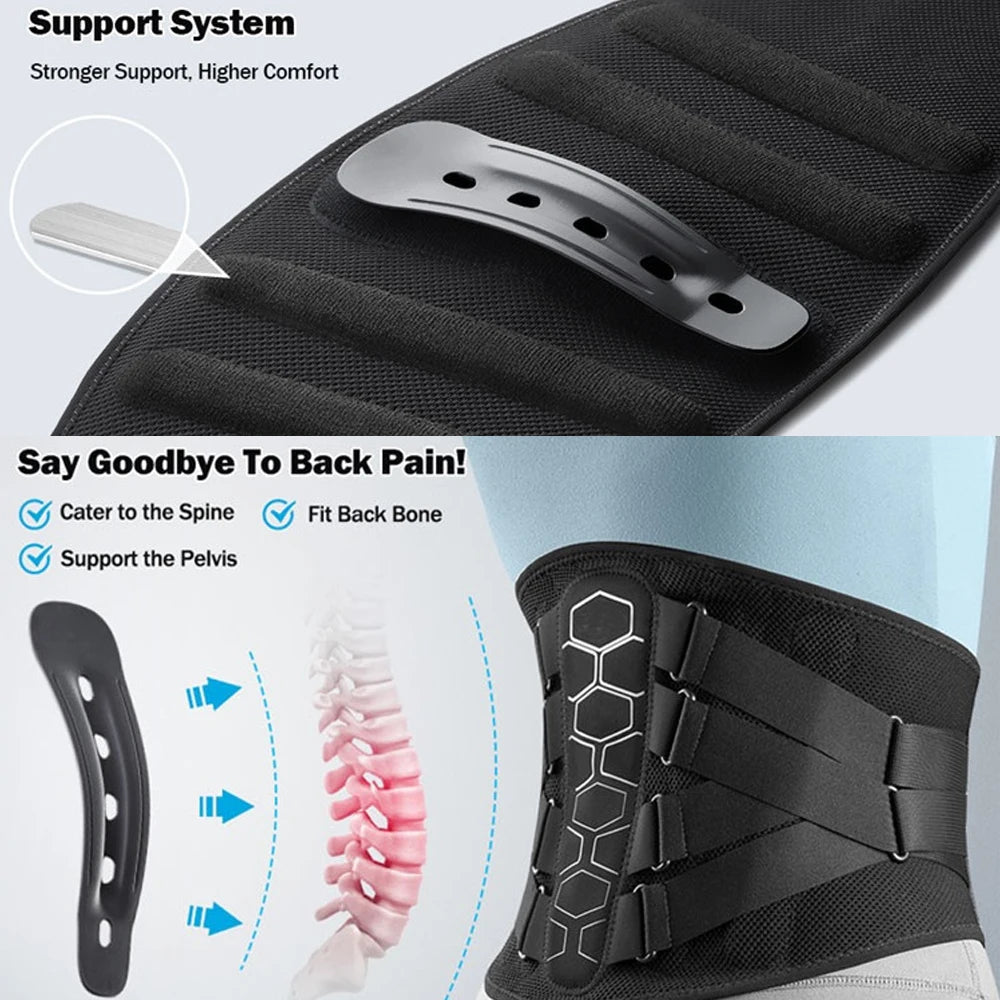 Lower Back Brace for Sciatica & Scoliosis Relief - Lumbar Support