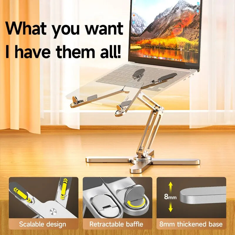 Stojak na laptopa i tableta yasoko - składany, aluminiowy