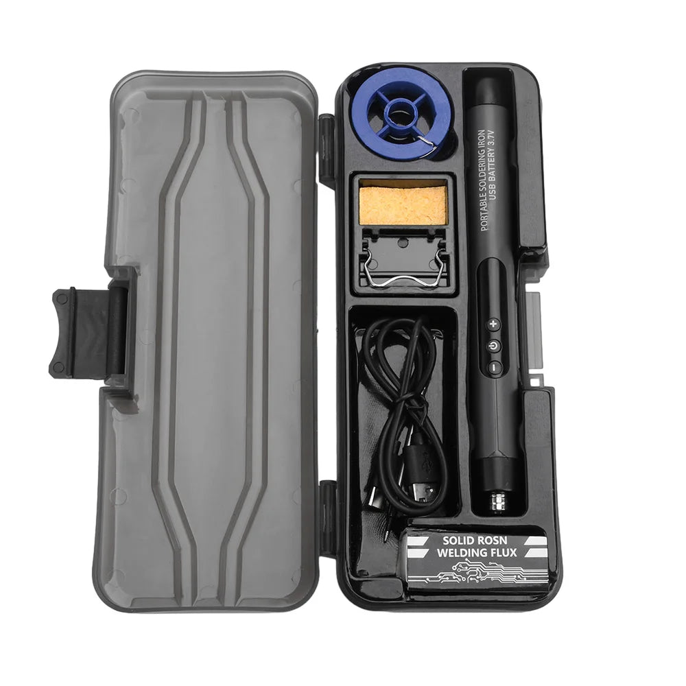 Portable USB-C Soldering Iron Set - 600mAh Battery, Adjustable Temp for DIY & Repairs