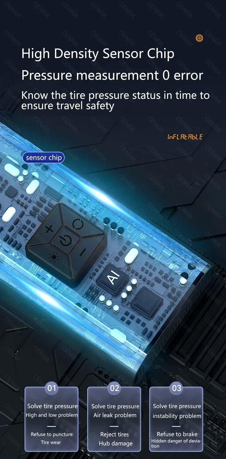 Bezprzewodowa pompka samochodowa i inflator do opon z wyświetlaczem lcd