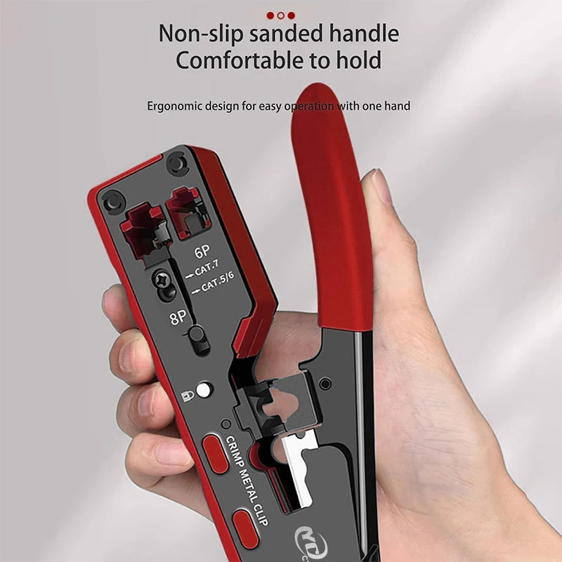 Vabena zaciskarka przepustowa rj45 rj12 rj11 i zestaw do ściągania izolacji | zaciskarka kabli ethernet cat5e-cat7