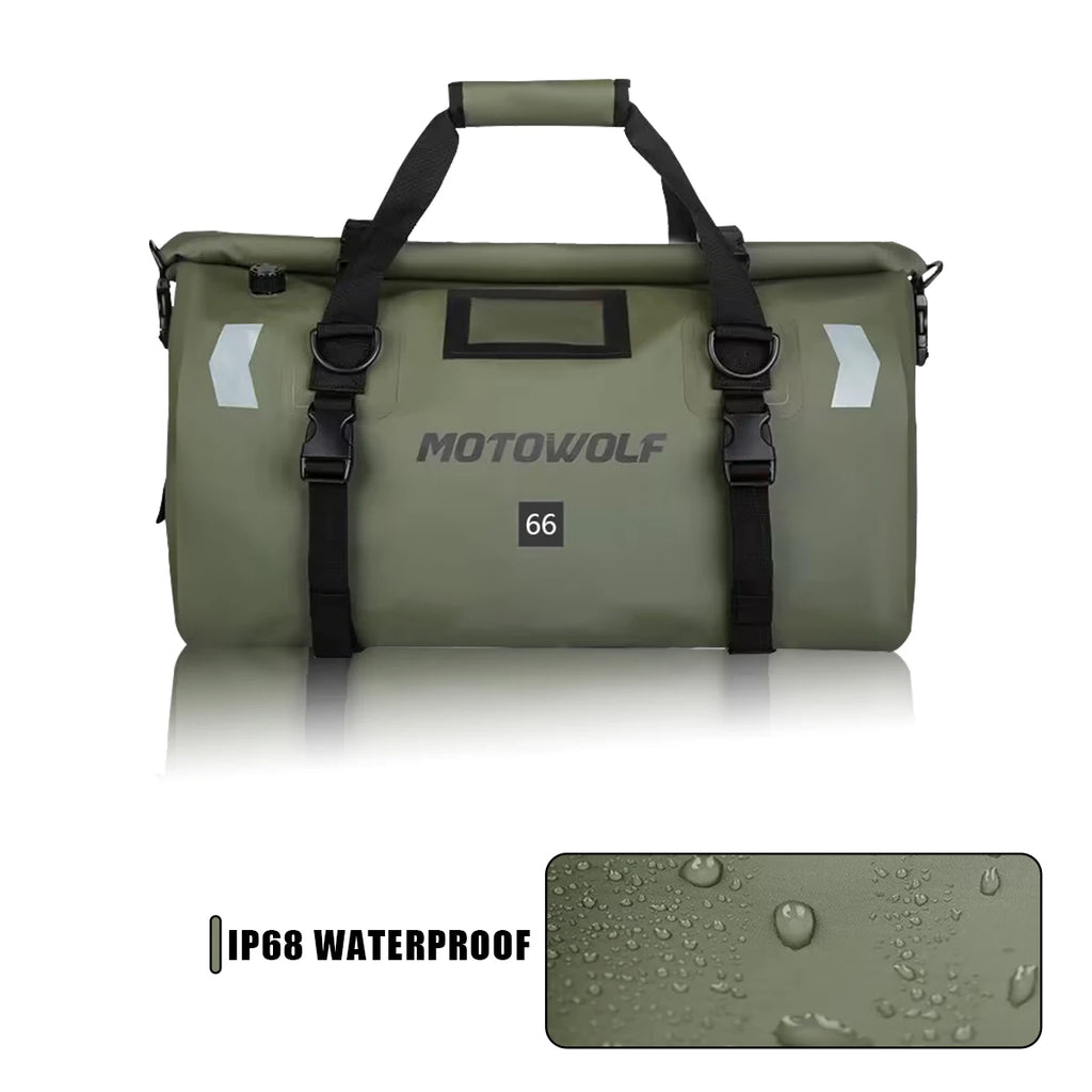 Wodoodporna torba motocyklowa na bagaż | suchy plecak rolowany | 20l, 40l, 66l