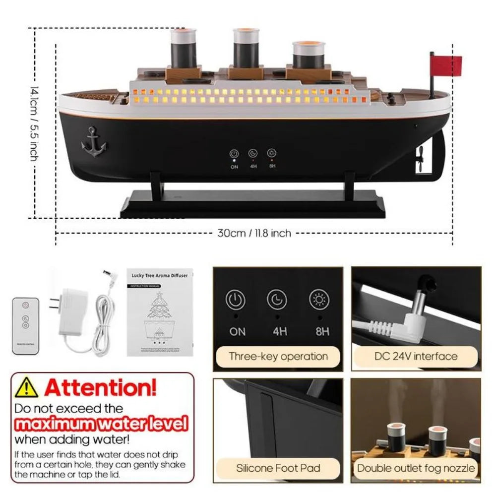 Nawilżacz powietrza crearoma titanic – 250ml z pilotem zdalnego sterowania