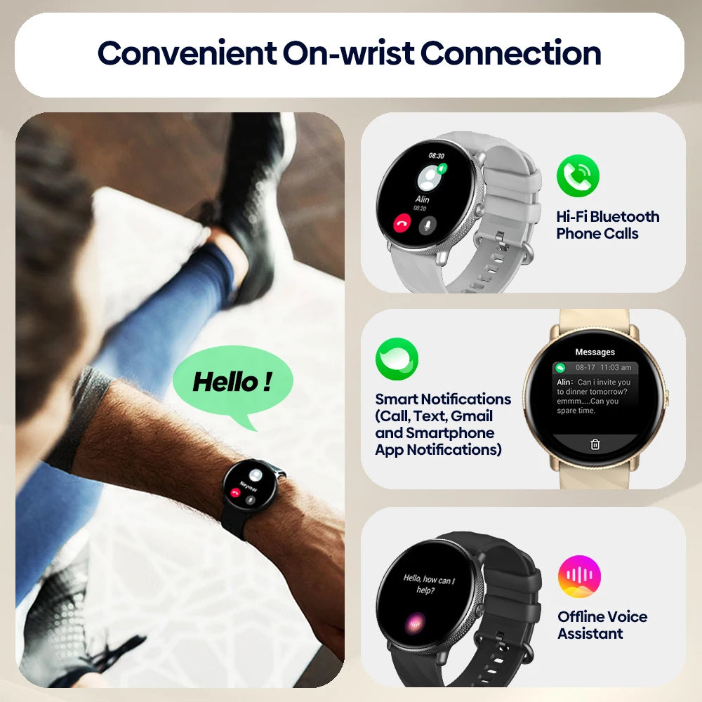 Zeblaze gtr 3 pro: smartwatch z połączeniami głosowymi, wyświetlaczem amoled i ramą ze stali 316l