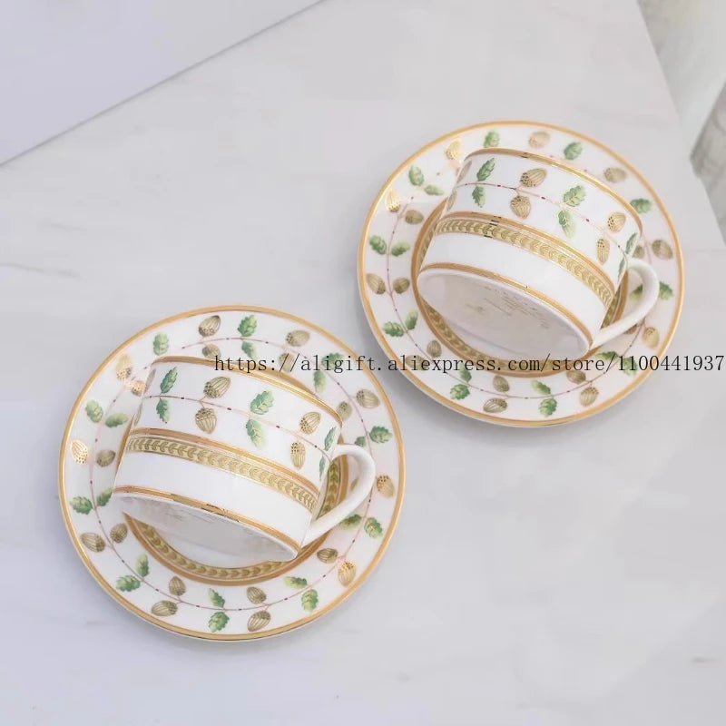 Classic Bone China Coffee & Tea Cup Set | Vabena Premium Quality