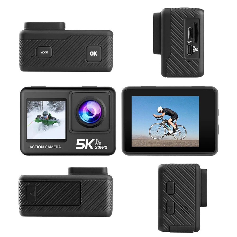 Kamera sportowa sony imx576 5k 4k60fps wodoodporna 48mp z wi-fi